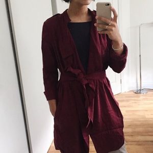 Zara light long trench coat